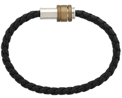 Montblanc Meisterstück 1858Geo Steel & Leather Armband Schwarz