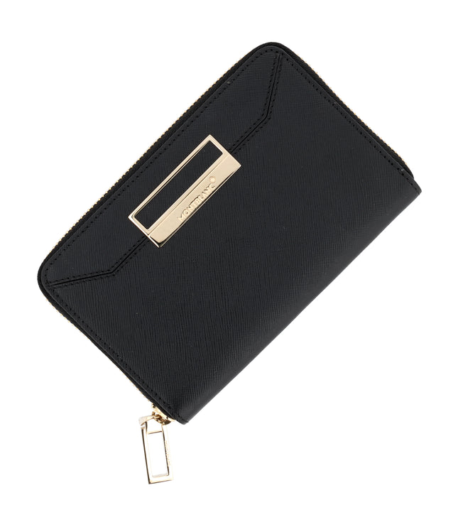 Montblanc Sartorial Large 4cc Zip Wallet Damen-Geldbörse Schwarz Gold