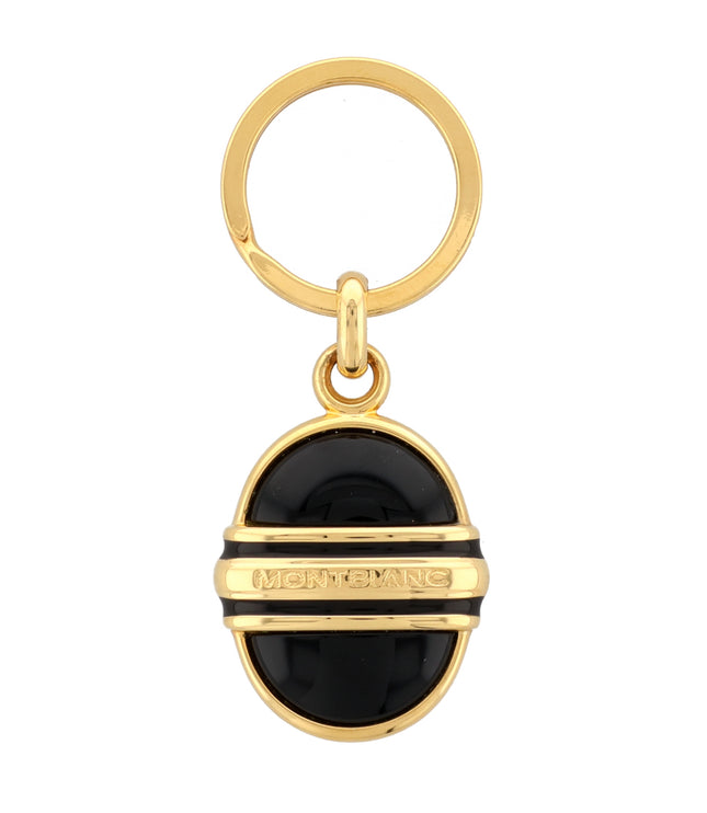 Montblanc Meisterstück Solitaire Schlüsselanhänger Schwarz Gold Keyring