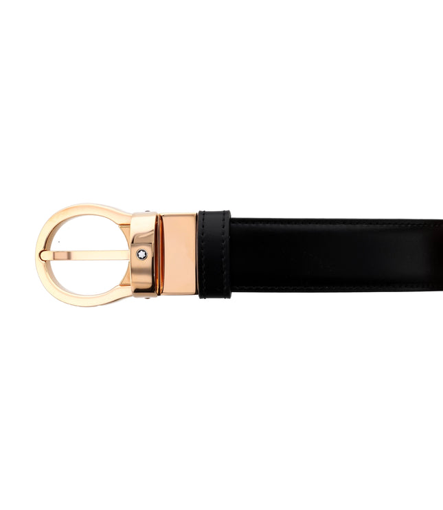 Montblanc Classic Line Wendbarer Ledergürtel 30mm Rosègold Braun/Schwarz