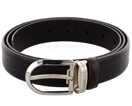 Montblanc Contemporary Line Horseshoe Buckle Ledergürtel 30mm Kastanienbraun