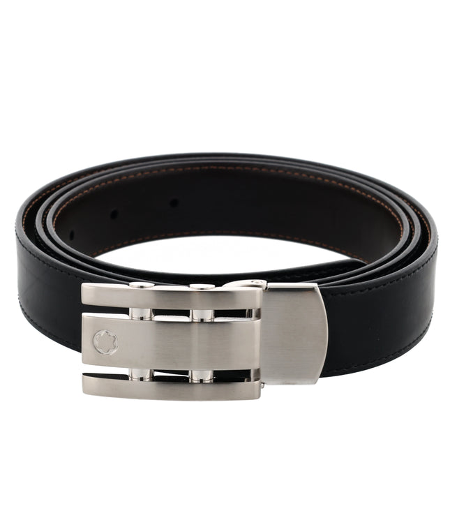 Montblanc Contemporary Line Wendbarer Ledergürtel 30mm Skeleton Schwarz/Braun