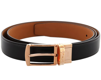 Montblanc Classic Line Wendbarer Ledergürtel 30mm Rosègold Schwarz/Braun