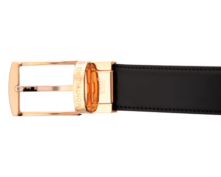 Montblanc Classic Line Wendbarer Ledergürtel 30mm Rosègold Schwarz/Braun