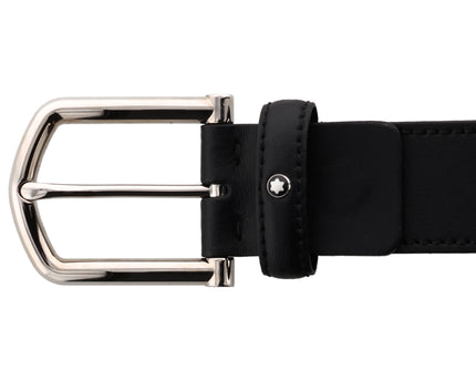 Montblanc Casual Line Ledergürtel 35mm Schwarz/Grau/Weiß