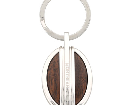 Montblanc Meisterstück L’Aubrac Schlüsselanhänger Stainless Steel Grenadill Holz