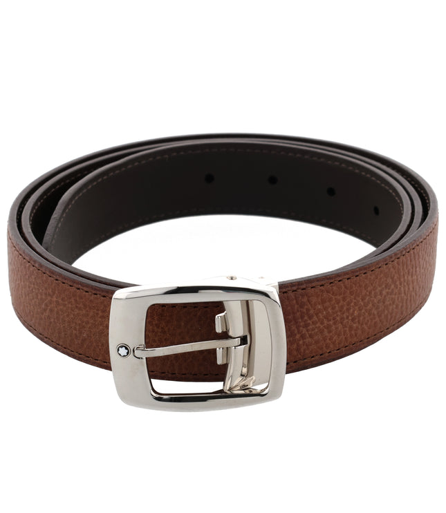 Montblanc Classic Line Ledergürtel 30mm Pall-Coated Grained Braun