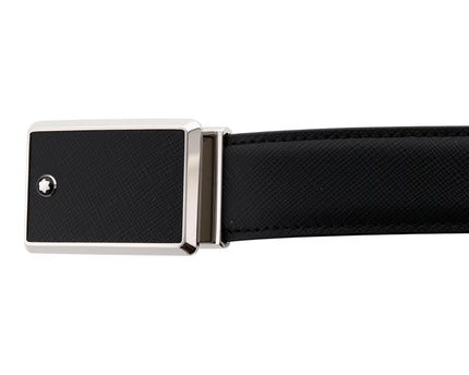 Montblanc Classic Line Sartorial Ledergürtel 30mm Intarsie Schwarz