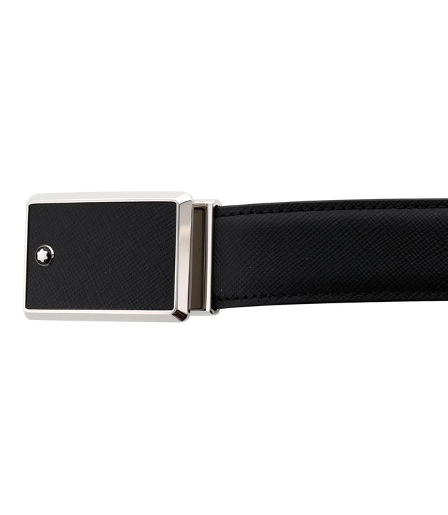 Montblanc Classic Line Sartorial Ledergürtel 30mm Intarsie Schwarz