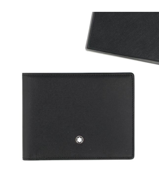 Montblanc Leather Goods Meisterstück Geldbörse 6cc Schwarz/Blau