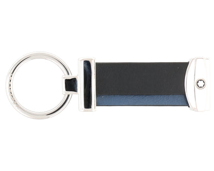Montblanc Leather Goods Meisterstück Schlüsselanhänger Stripes Black-Light Blue