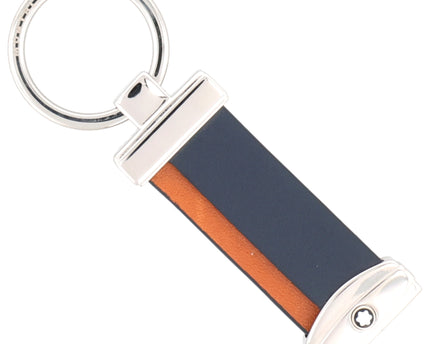 Montblanc Leather Goods Meisterstück Schlüsselanhänger Stripes Navy-Tan