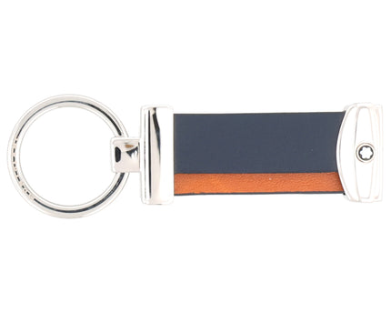 Montblanc Leather Goods Meisterstück Schlüsselanhänger Stripes Navy-Tan
