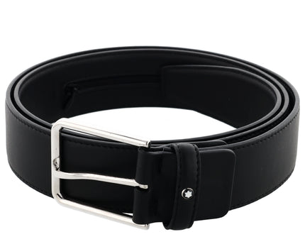 Montblanc Classic Line Ledergürtel 40mm Matt Schwarz Zip Pocket