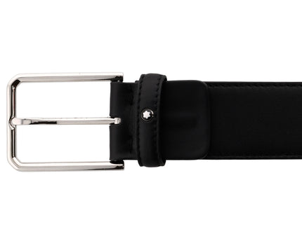 Montblanc Classic Line Ledergürtel 40mm Matt Schwarz Zip Pocket