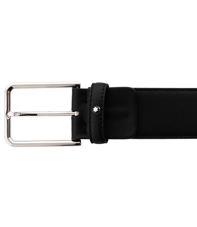 Montblanc Classic Line Ledergürtel 40mm Matt Schwarz Zip Pocket
