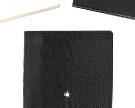 Montblanc Leather Goods Meisterstück Selection Geldbörse 4cc mit Münzfach Kroko Braun