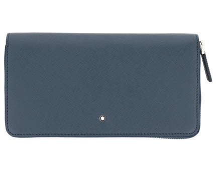 Montblanc Leather Goods Sartorial Geldbörse 12cc Zip Around Blau