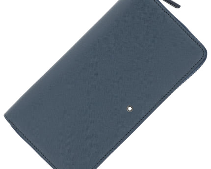 Montblanc Leather Goods Sartorial Geldbörse 12cc Zip Around Blau
