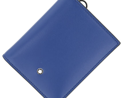 Montblanc Leather Goods Meisterstück Compact Geldbörse 6cc Schwarz/Blau