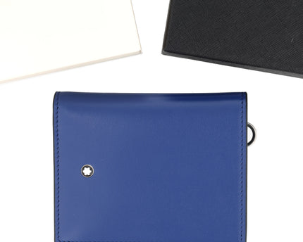 Montblanc Leather Goods Meisterstück Compact Geldbörse 6cc Schwarz/Blau