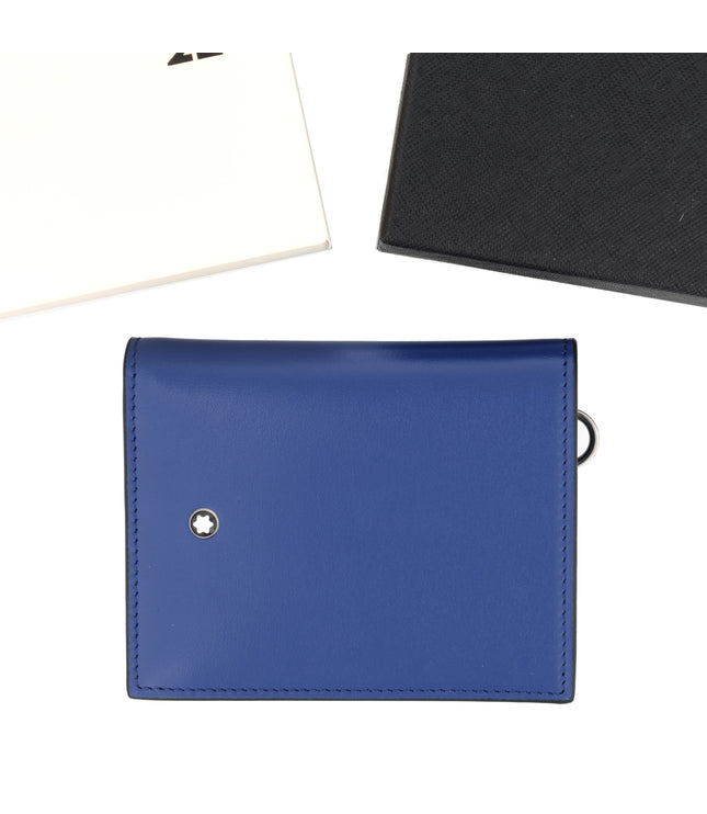 Montblanc Leather Goods Meisterstück Compact Geldbörse 6cc Schwarz/Blau