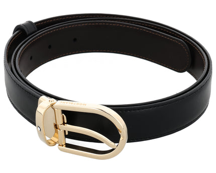 Montblanc Classic Line Horseshoe Buckle Gold Ledergürtel 30mm Schwarz/Braun