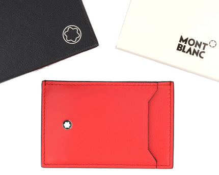 Montblanc Leather Goods Meisterstück Card Holder 3cc Schwarz/Rot