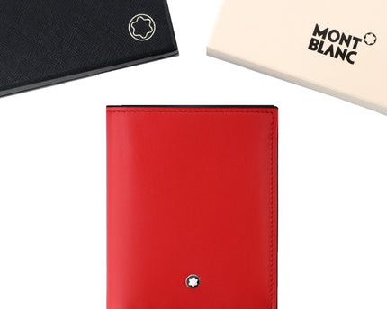 Montblanc Leather Goods Meisterstück Compact Geldbörse 6cc Schwarz/Rot