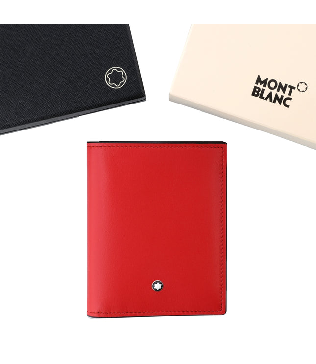Montblanc Leather Goods Meisterstück Compact Geldbörse 6cc Schwarz/Rot