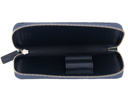Montblanc Meisterstück Embossed Leather 2er Lederetui Indigo Kroko