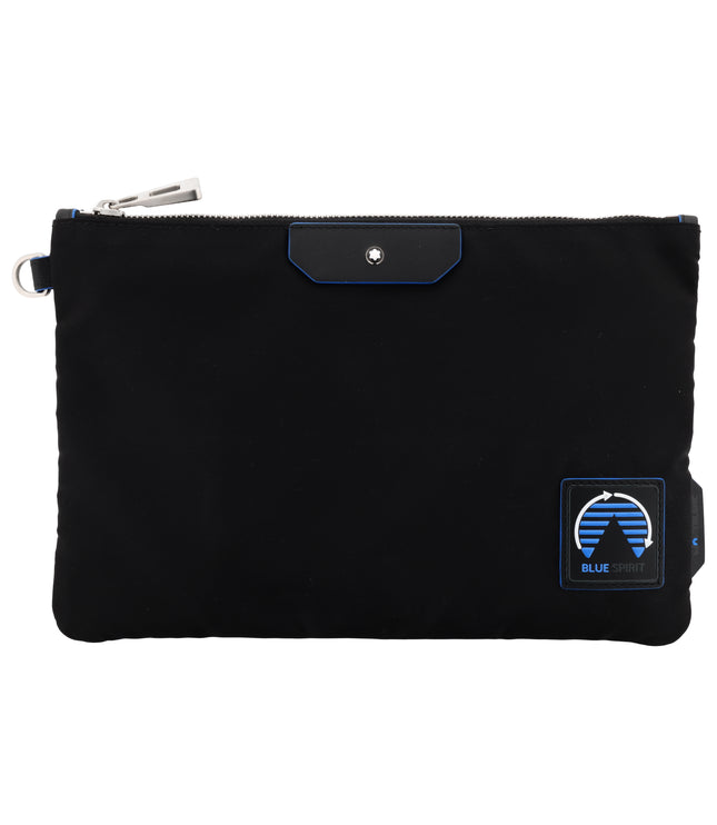 Montblanc Blue Spirit Medium Pouch Nylon Schwarz/Blau