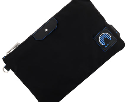 Montblanc Blue Spirit Medium Pouch Nylon Schwarz/Blau
