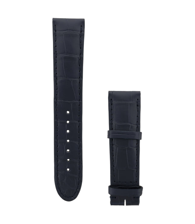 Montblanc Alligator Strap Lederarmband 20 mm Blau