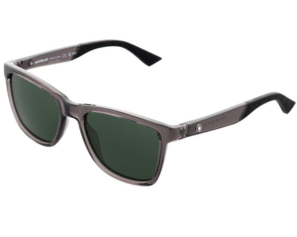 Montblanc Sonnenbrille Rechteckig Acetatrahmen Grau Grün