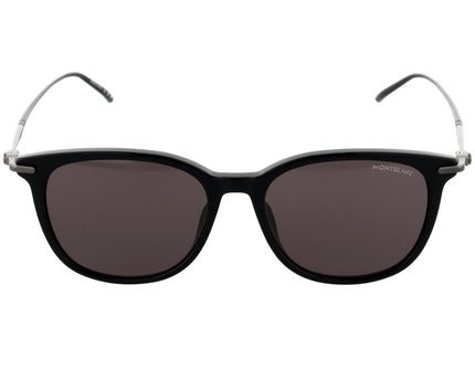 Montblanc Sonnenbrille Rechteckig Acetatrahmen Schwarz Grau