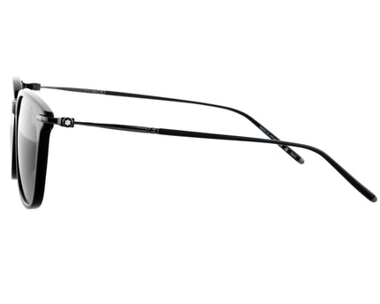 Montblanc Sonnenbrille Rechteckig Acetatrahmen Schwarz Grau