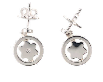Montblanc Ladies Silver Jewellery Star Collection Ohrringe 925er Silber
