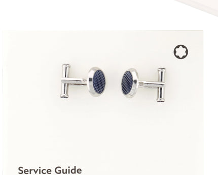 Montblanc Men's Accessoires Manschettenknöpfe Blue Lacquer Inlay