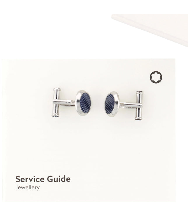 Montblanc Men's Accessoires Manschettenknöpfe Blue Lacquer Inlay