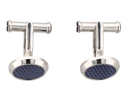 Montblanc Men's Accessoires Manschettenknöpfe Blue Lacquer Inlay