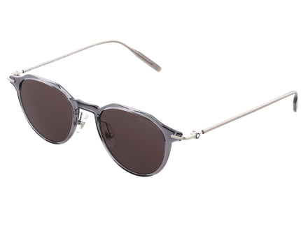 Montblanc Sonnenbrille Rund Spritzgussrahmen Grau Silber