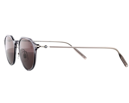Montblanc Sonnenbrille Rund Spritzgussrahmen Grau Silber