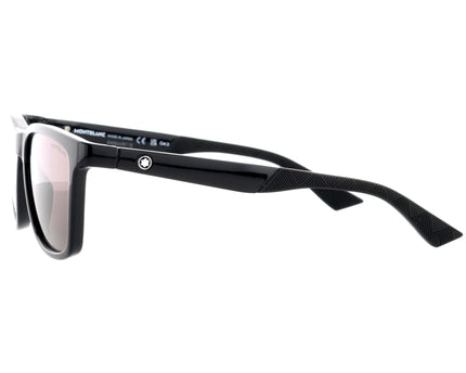 Montblanc Sonnenbrille Quadratisch Spritzgussrahmen Schwarz Grau