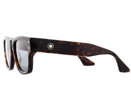 Montblanc Sonnenbrille Quadratisch Acetatrahmen Havana Grau