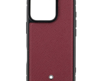 Montblanc Leather Goods Sartorial Hardshell iPhone 16 Pro Cassis