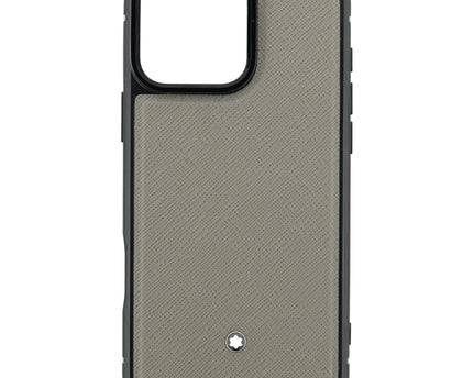 Montblanc Leather Goods Sartorial Hardshell iPhone 16 Pro Max Medium Grey