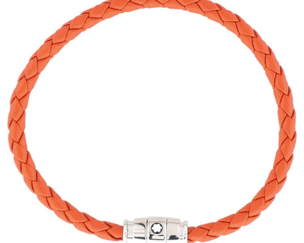 Montblanc Meisterstück Armband Geflochtenes Leder Stainless Steel Cayenne