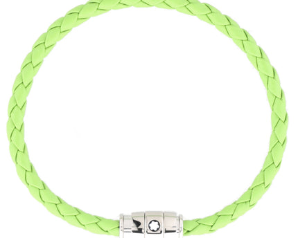 Montblanc Meisterstück Armband Geflochtenes Leder Stainless Steel Lime