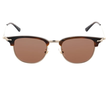 Montblanc Sonnenbrille Rechteckig Metallfassung Braun Gold Braun